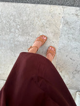 Load image into Gallery viewer, VSI CLIVY Sandali vegan marroni tacco largo cinturino intreccio Made in Italy