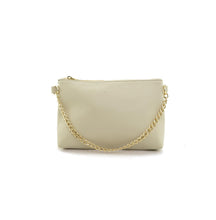 Load image into Gallery viewer, VSI ENVIE Pochette bianca vegan borsa donna mela tracolla regolabile cerniera catena
