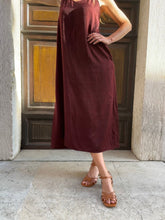 Load image into Gallery viewer, VSI CLIVY Sandali vegan marroni tacco largo cinturino intreccio Made in Italy
